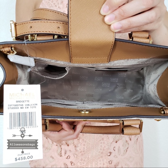 NWT Michael Kors Medium Bridgette studded tote bag - Picture 5 of 8